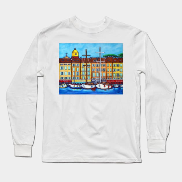 Colors of Saint-Tropez Long Sleeve T-Shirt by LisaLorenz